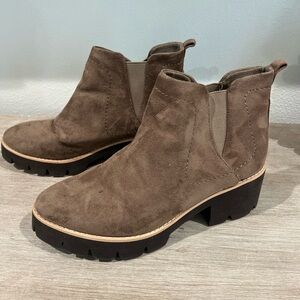 Brown Suede Ankle Boots